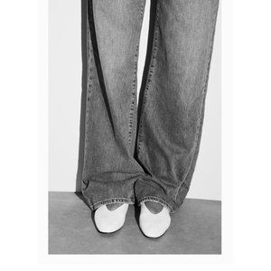 NWT Zara White Leather Ballet Flats